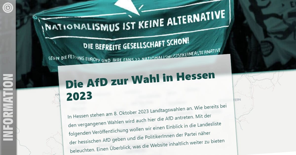 Antifa-Aufruf und veröffentlichte Daten hessischer AfD-Kandidaten