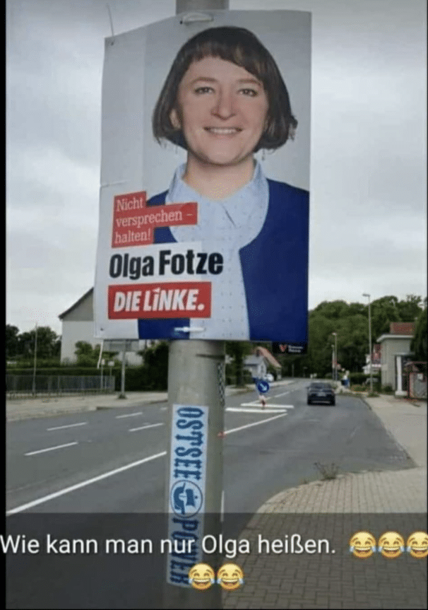 Manipuliertes Wahlplakat einer Linken-Politikerin erneut verbreitet - Screenshot aus den sozialen Medien