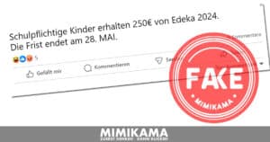 Edeka verteilt keine 250 Euro an Schüler!