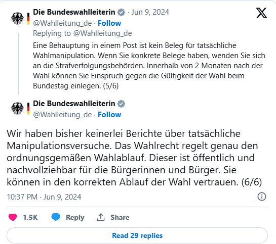 Screenshot auf X (zum Beitrag)