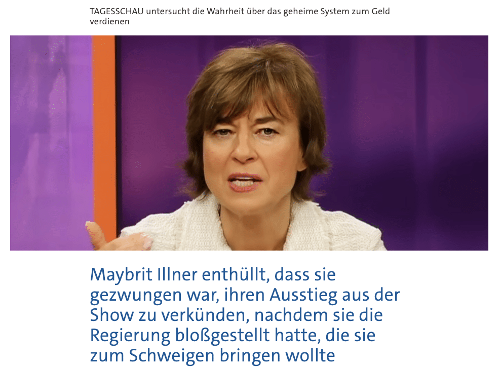 Gefälschter «Tagesschau»-Artikel über Maybrit Illner