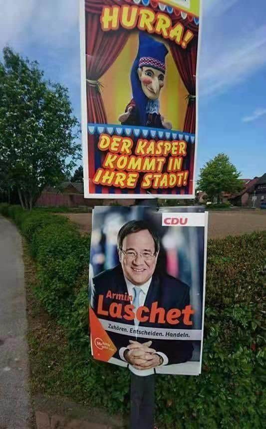 Manipuliertes Foto von Anton Hofreiter und Wahlplakat
