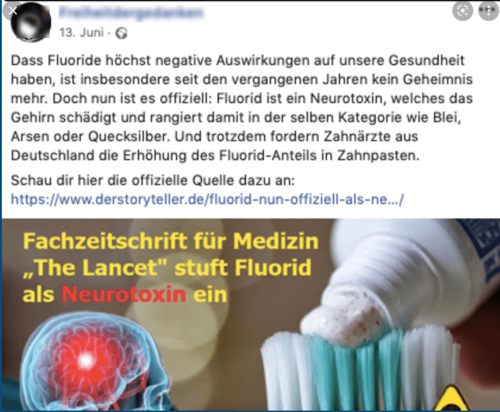 Screenshot der falschen Behauptung auf Facebook (Post inzwischen gelöscht)