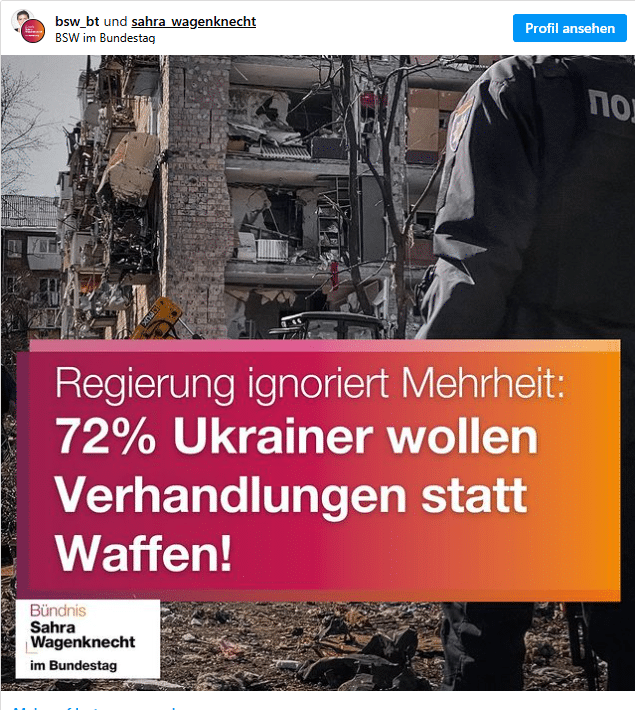 Fehlinterpretation einer Umfrage: 72 Prozent der Ukrainer für Diplomatie plus Militärschläge